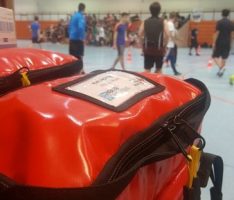DRK Leimen sichert der Leimener Völkerball-Night ab