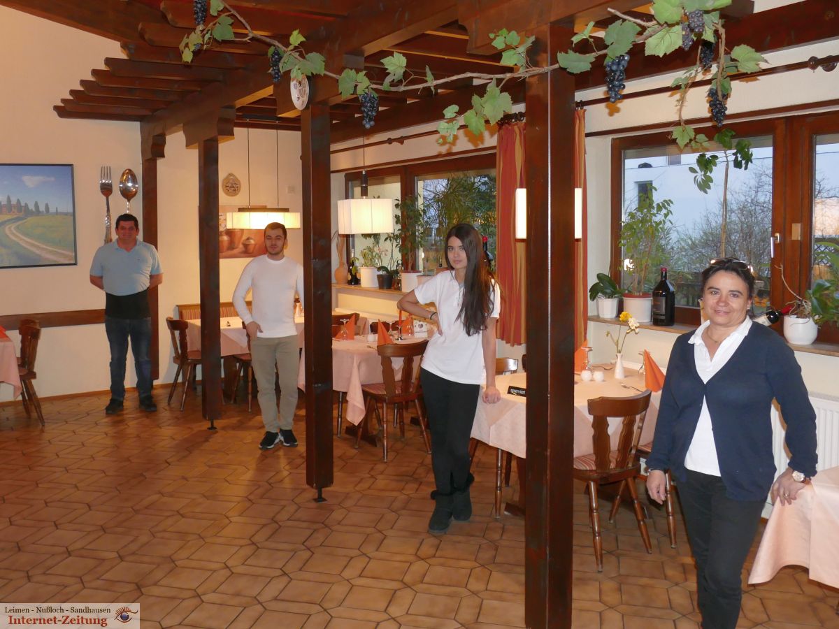 La Vite in der Liedertafel handelt: Eine Armlänge Abstand - auch im Restaurant