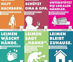 Leimen macht Mut: </br>Bunte Plakate geben Verhaltenstipps