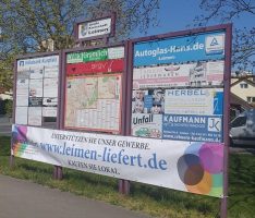Leimen-liefert: Banner weisen auf Aktion hin – Lokale Wirtschaft unterstützen
