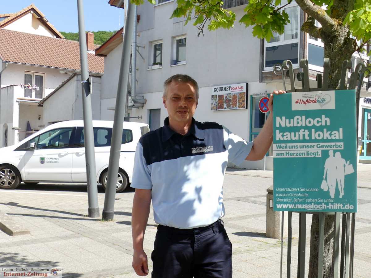 Aktion "Nußloch kauft lokal" jetzt auch mit Plakaten sichtbar