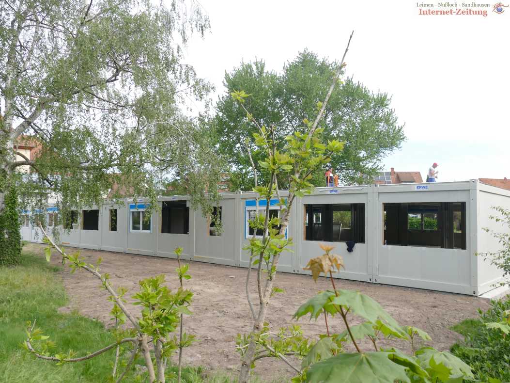 Geschwister-Scholl-Schule St. Ilgen: Auf- und Ausbau der "Container-Klassen" läuft