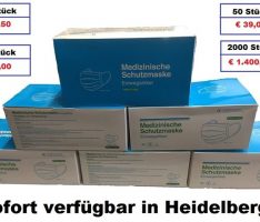 Mund-Nase-Schutzmasken ab sofort in Heidelberg und online verfügbar