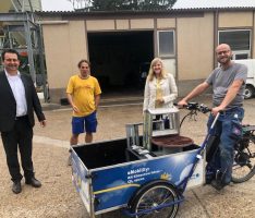 Technische Betriebe Leimen testeten Einsatz von Lastenrad