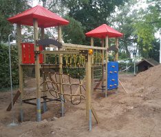 Bauarbeiten im Kath. Kindergarten St. Georg – Spielgeräte werden ersetzt