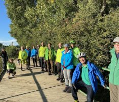 Mit Grünen Landtagskandidaten auf der Leimbachroute per Fahrrad unterwegs