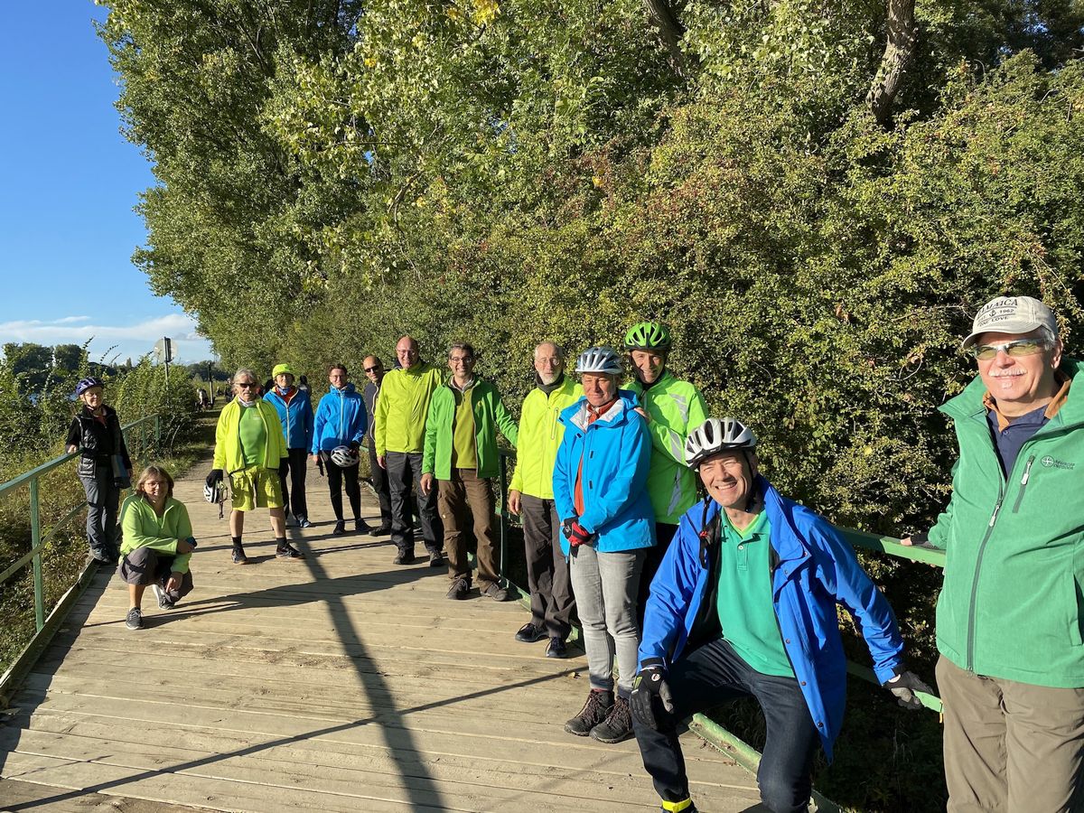Mit Grünen Landtagskandidaten auf der Leimbachroute per Fahrrad unterwegs