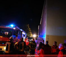 Brandeinsatz in Leimen – DRK Leimen sichert die Einsatzkräfte ab