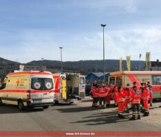 Einsatz des DRK Leimen zusammen mit der Feuerwehr