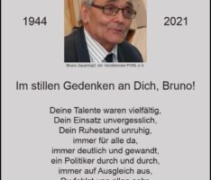 Nachruf Bruno Sauerzapf FORL e.V. und DRK Leimen