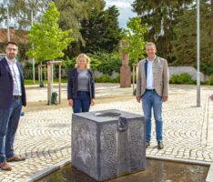 Christiane Staab zum Antrittsbesuch als MdL bei OB Reinwald in Leimen