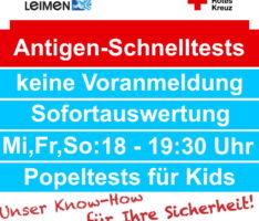 DRK Testzentrum nicht mehr jeden Tag geöffnet