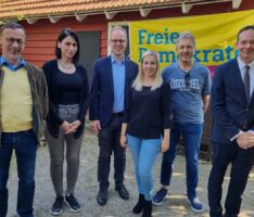 Volker Wissing und Jens Brandenburg stellen sich in Leimen Fragen der Zuhörer