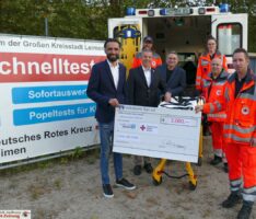 Leimener Corona-Schnelltest-Zentrum spendet dem Roten Kreuz 2000,- €
