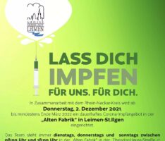 Impfaufruf von Stadt und DRK in Leimen