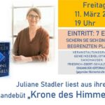 Juliane Stadler liest aus ihrem Romandebüt „Krone des Himmels“