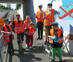 „COLOR YOUR BLOCK“ Fasanerie-Unterführung: Die andere Straßenseite ist jetzt dran