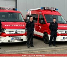 Abholung von zwei neuen Einsatzfahrzeugen für die Leimener Wehren