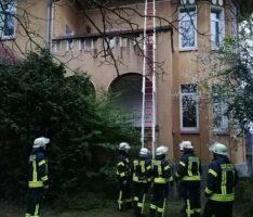 Es brennt und das Treppenhaus ist versperrt? Sprossenleiter-Training der Feuerwehr