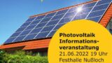 Informationen über Photovoltaik-Einsatz in Nußloch am 21. Juni