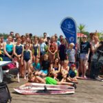 Neptin-Jugend beim Wasserski auf dem Rheinauer See "obendrauf" statt mittendrin"