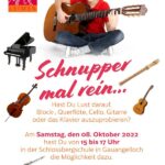 Musikschule startet ins neue Schuljahr: Schnupper-Nachmittage