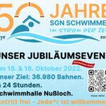 Einladung zum 24-Stunden-Schwimmen in Nußloch am kommenden Wochenende