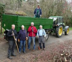 Obst-, Wein- und Gartenbauverein beim Pflegeschnitt in Wildobstanlage