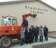 Symbolischer „Baggerbiss“ bei den Stadtwerken Leimen – Gesamtvolumen 4,5 Mio. Euro