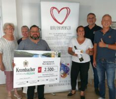 Verein „Herzensmensch“ erhält 2500 € aus der Spendenaktion der Krombacher Brauerei