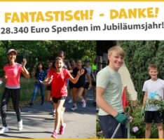 Friedrich-Ebert-Gymnasium – Fazit: </br>Über 28.000 € Spenden im Jubiläumsjahr