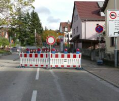 Straßensperrung Rohrbacher Straße (L 594) bzw. Stralsunder Ring bis 17. Nov.