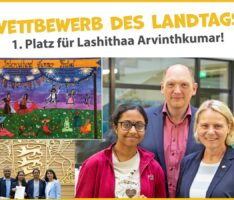 66. Schülerwettbewerb des Landtags – Siegerin Lashithaa Arvinthkumar