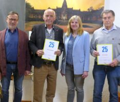 FDP Leimen ehrte Helmut Huber und Bruno Lindenbach