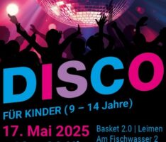 Disco für Kinder startet in Leimen – </br>Musik, Tanz und Spaß für 9- bis 14-Jährige