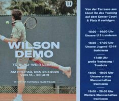 Wilson Demo-Day mit Patrik Kühnen beim Tennis-Club Blau-Weiß Leimen