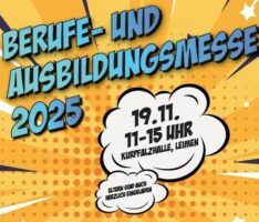 Berufe- und Ausbildungsmesse am 19. November in der Kurpfalzhalle