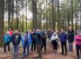 Waldbegehung des Leimener Gemeinderats – Bäume-Vollernter „Harvester“ in Aktion