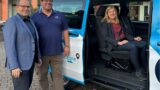 VRNflexline-Bus in Leimen präsentiert – Stadt informiert über neuen On-Demand-Verkehr