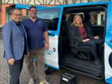 VRNflexline-Bus in Leimen präsentiert – Stadt informiert über neuen On-Demand-Verkehr