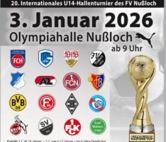 FV Nußloch erwartet internationale U14-Nachwuchsteams in der Olympiahalle