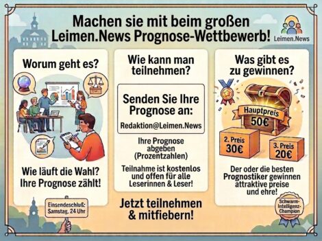 Prognose-Tipp zur Landtagswahl abgeben! <br>Geldpreise und VIP-Einladung zu gewinnen
