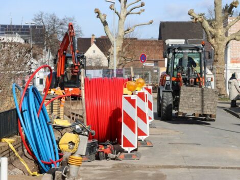 Breitbandausbau in Sandhausen: <br>Bahnhofstraße wird ab 16. März gequert
