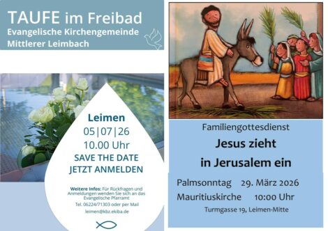 Ev. Kirche: Von Seelsorge bis Ostern alles auf einen Blick