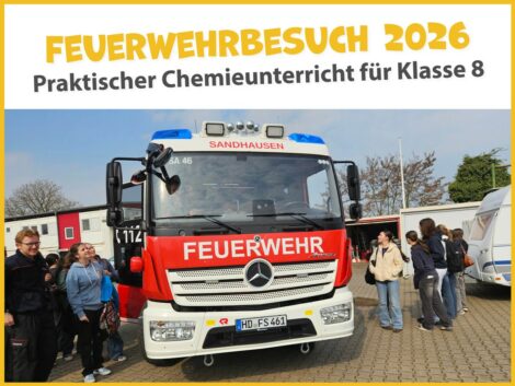 8. Klassen des Friedrich-Ebert-Gymnasiums führen Exkursion zur Feuerwehr durch