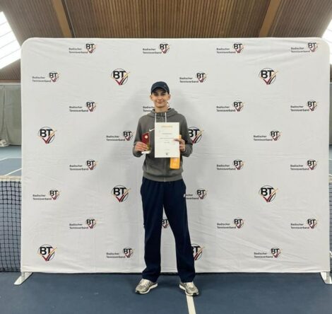 Fedi Ben Rehouma vom Tennis-Club Blau-Weiß Leimen ist Badischer Meister U18