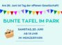 Premiere: Bunte Tafel im Menzerpark am Samstagabend