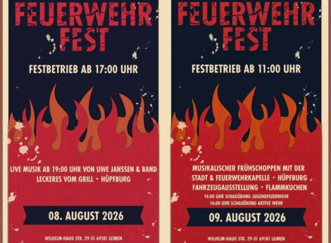 Feuerwehr Leimen lädt zum Festwochenende ein – Samstag mit Uwe Janssen