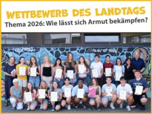 Mit Kreativität gegen Armut: Auszeichnungen beim Schülerwettbewerb des Landtags