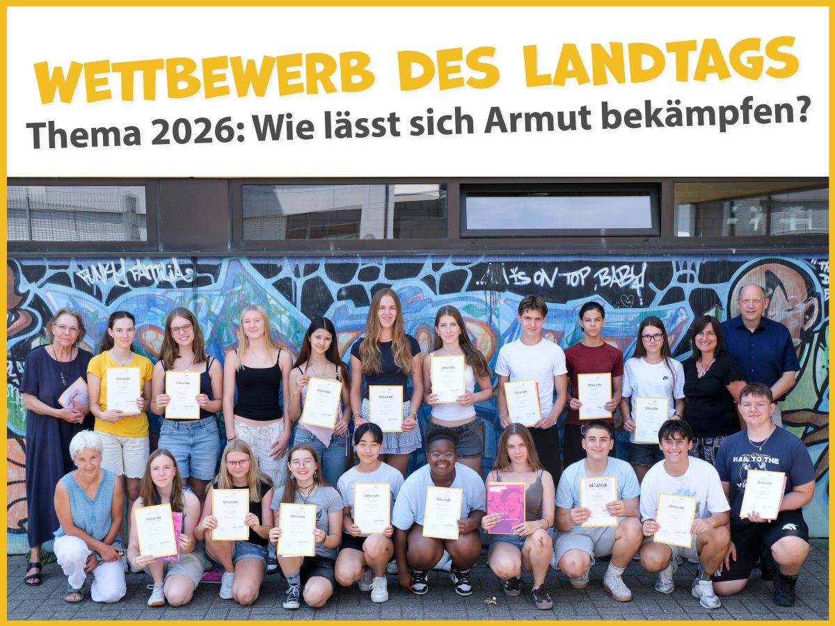 Mit Kreativität gegen Armut: Auszeichnungen beim Schülerwettbewerb des Landtags